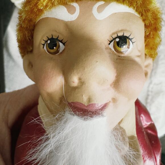 Take 1/2 off Rare Ino Schaller Limited Production Papier Mache Christmas Gnome - Picture 8 of 10